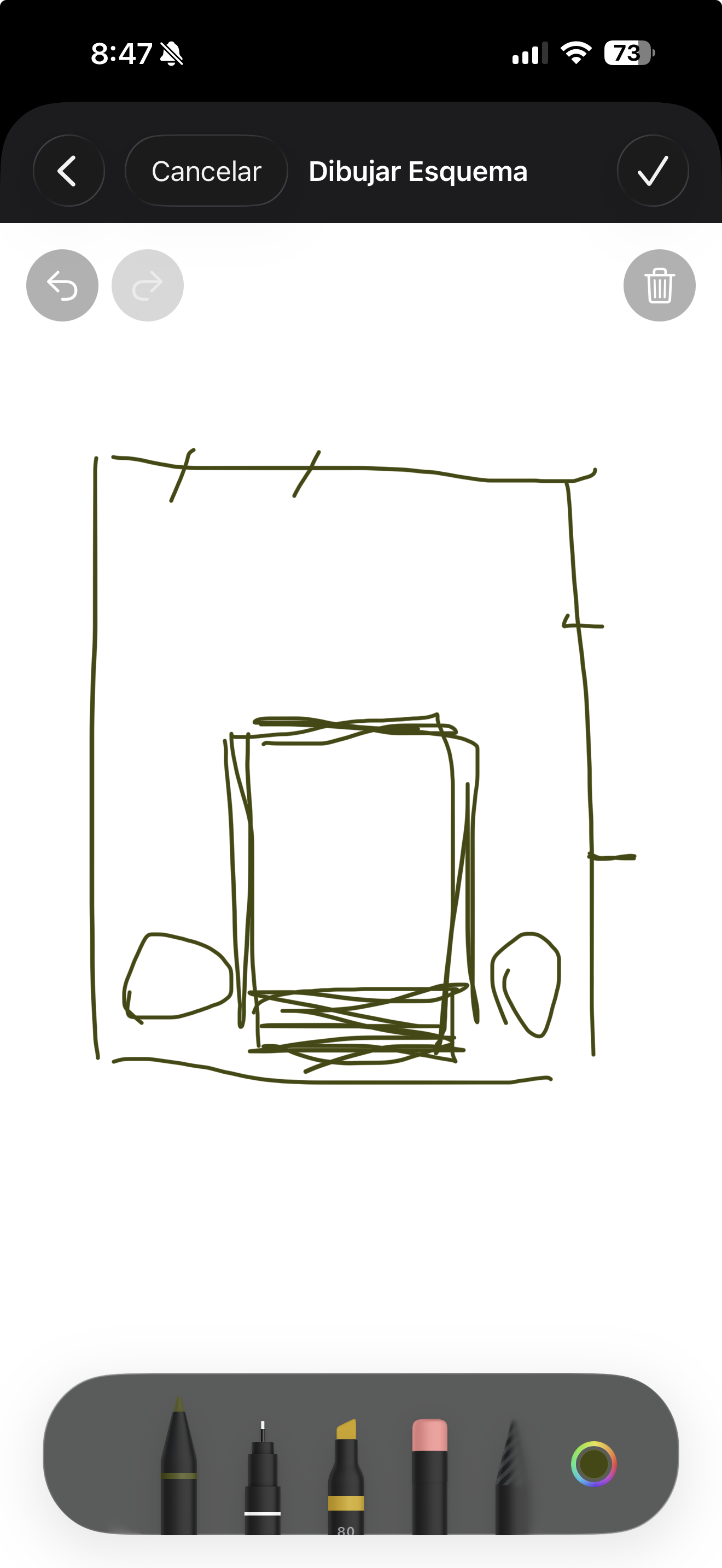 Bloc de dibujo libre para esquemas de obra a mano alzada