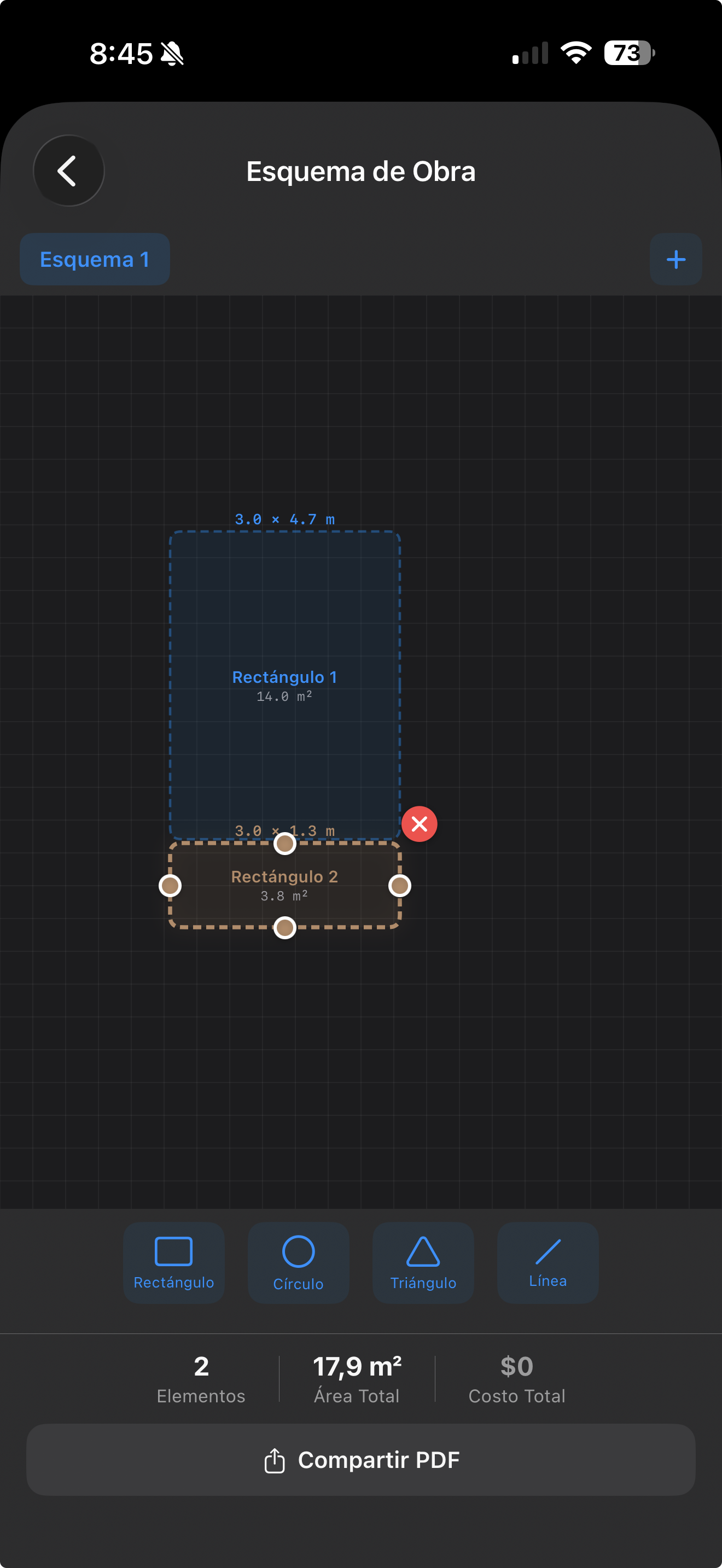 Esquema y croquis de obra en Obrahub